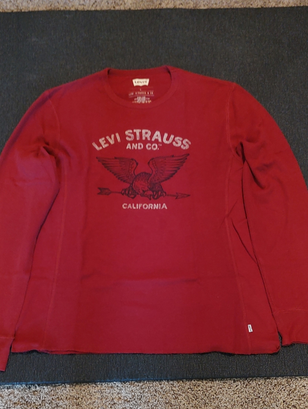 Levi's Red Graphic Crewneck Waffle Tee